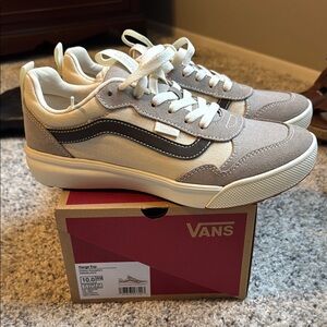 Vans Cream and Gray Sneakers